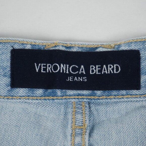 Veronica Beard Taylor Cropped High Rise Wide Jeans in Pale Stone - Size 29 (NWT) - Picture 8 of 13